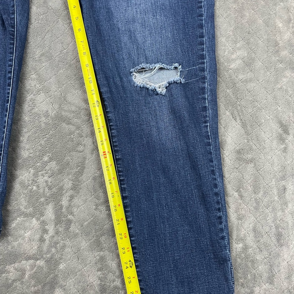 Molly & Isadora Size 16 Girlfriend Jeans Distressed Stretch Mid Rise - Picture 4 of 9